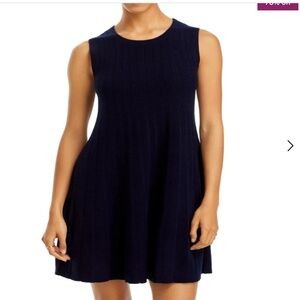 C by Bloomingdale's Cashmere Short Cashmere Dress Navy LARGE, XL